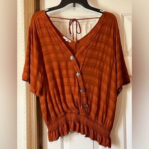 Rust Rayon Blouse